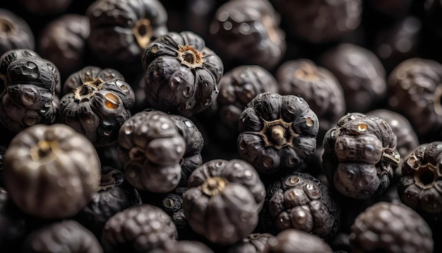 Black pepper on white background