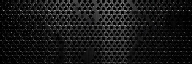 Black Perforated Metal Background Industrial Sophistication