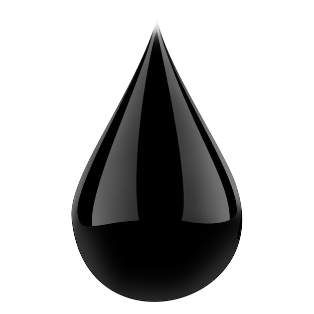 Black petrol drop Oil gas and petroleum industry and manufacturing 3D Illustration