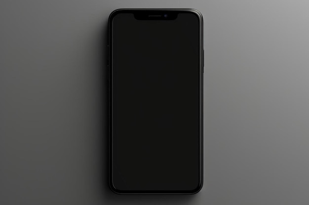 a black phone with a black screen that says " the back of it "