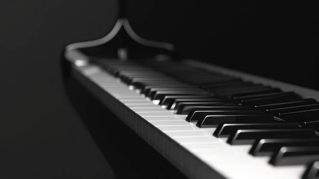 Photo black piano background with copy space