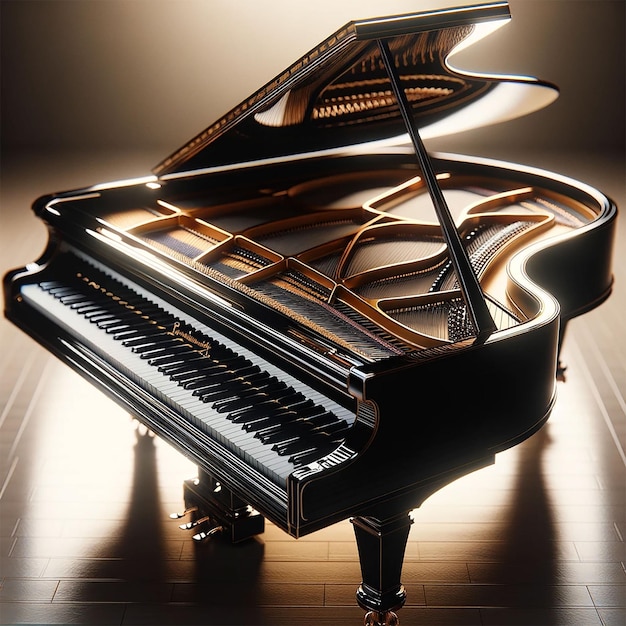 Foto pianoforte nero strumento musicale classico