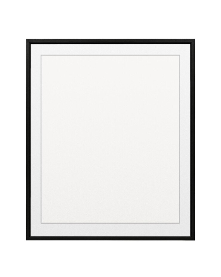 Photo black picture frame png sticker transparent background