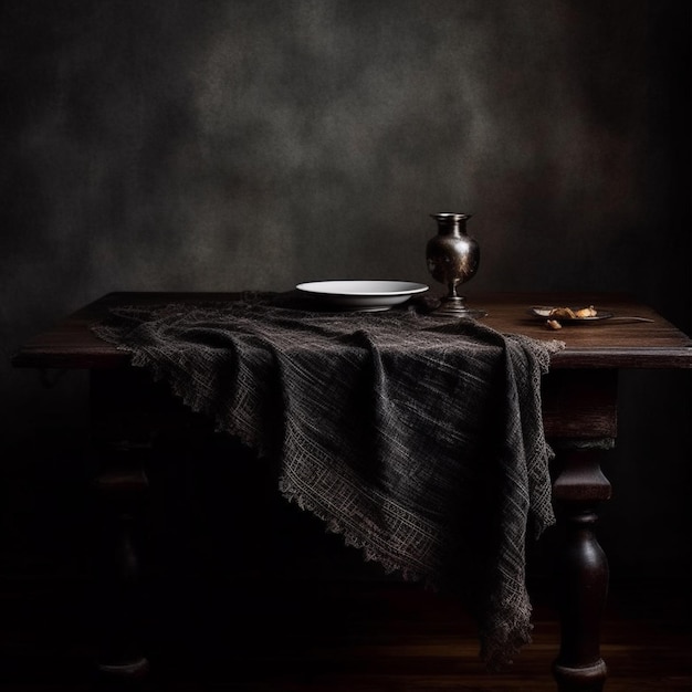 black placemat