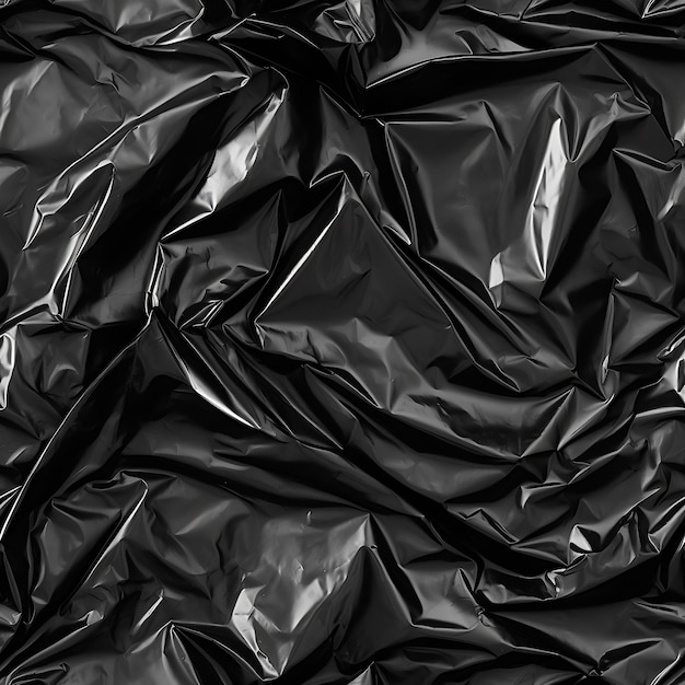 Photo black plastic bag texture