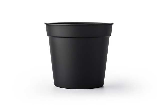 Black Plastic Cup on White Background On a White or Clear Surface PNG Transparent Background