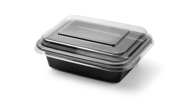 Photo black plastic food container