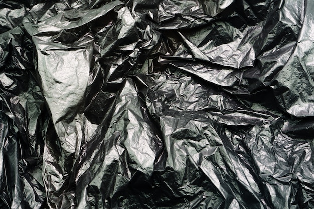 Black Plastic Garbage Bag Texture