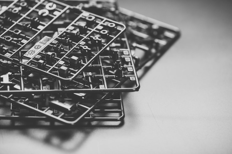 Photo black plastic model kit