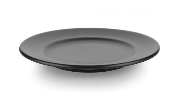 Black plate on white space