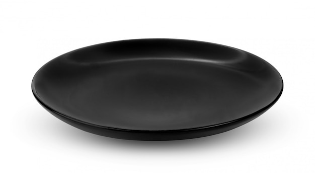 Black plate on white