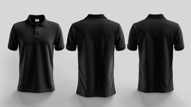 Photo black polo shirt generated by ai