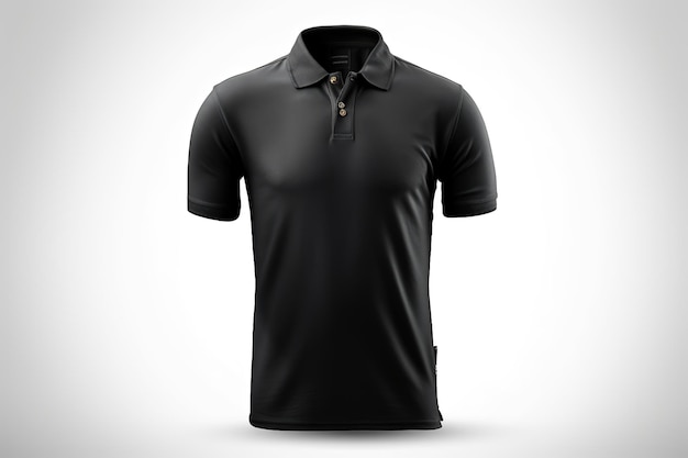Photo black polo shirt mens casual business mockup