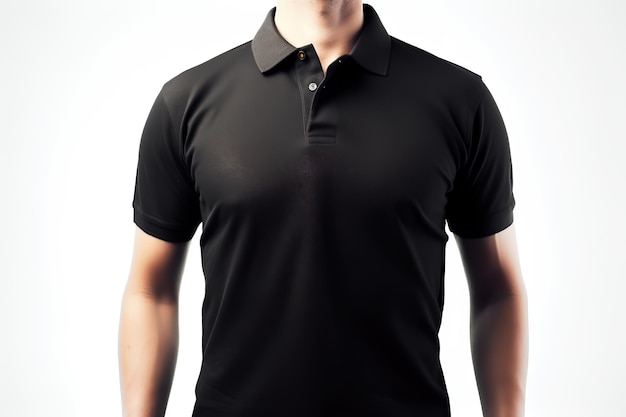 black polo shirt mens casual business mockup