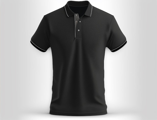 Premium Photo | A black polo shirt with a white collar and a black ...