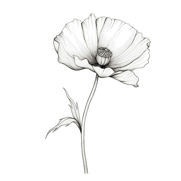 Black Poppy bloem ai gegenereerd