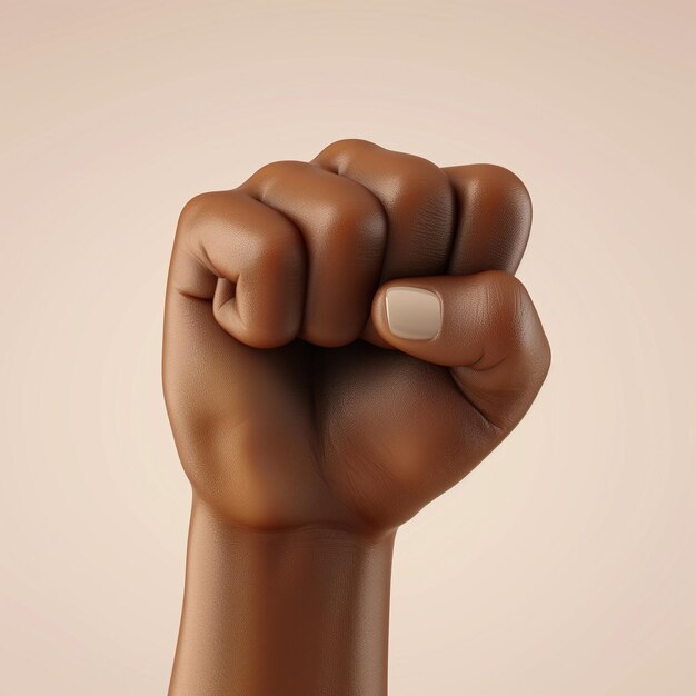 Foto black power fist geïsoleerde achtergrond