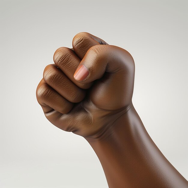Foto black power fist geïsoleerde achtergrond