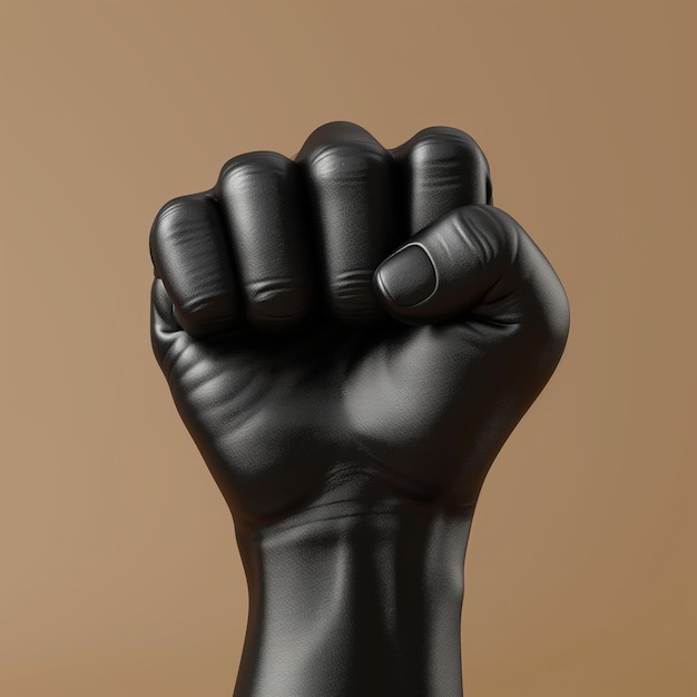 Black Power Fist geïsoleerde achtergrond