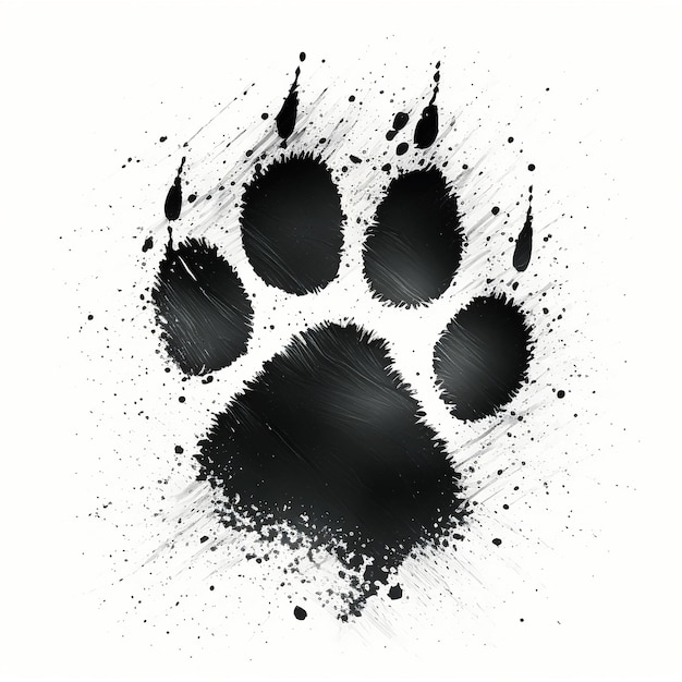 Wolf Footprint Clipart Border