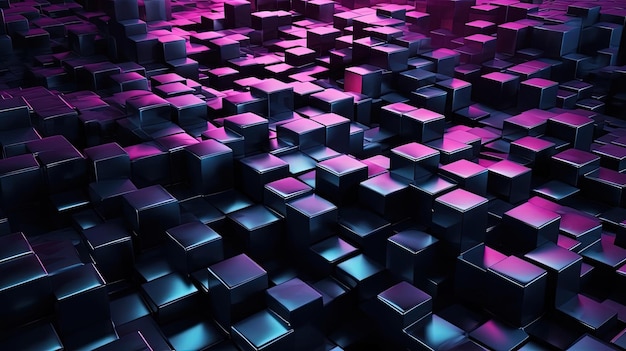 a black and purple abstract pattern of polygons in the style of intel core