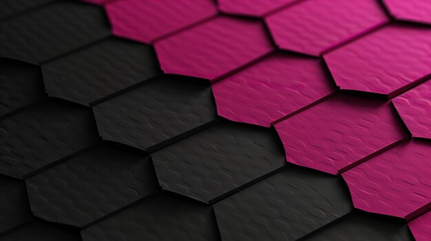 Black and purple hexagons made of paper