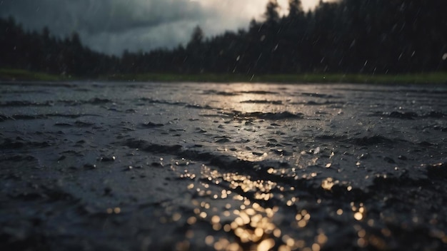 写真 黒い雨 抽象的な暗い力