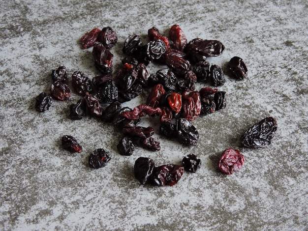 Black raisins. Sun dried raisins.