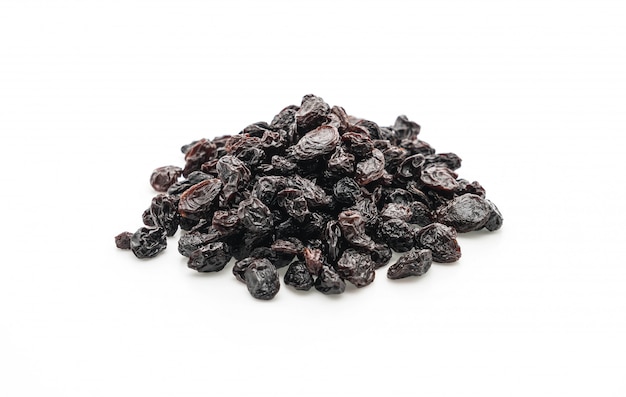 black raisins on white