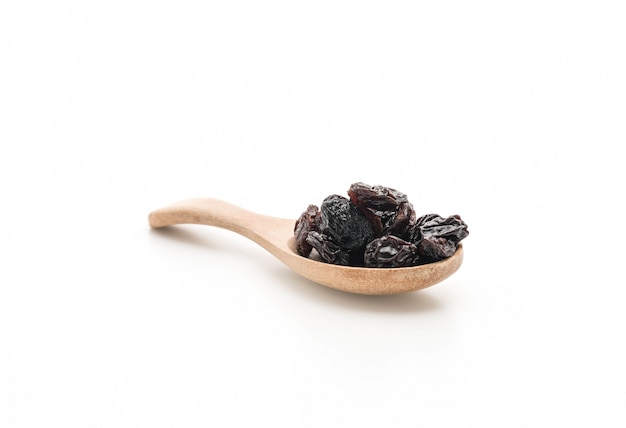 black raisins on white