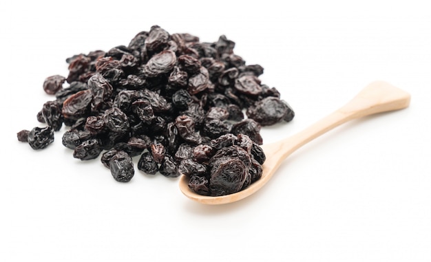 black raisins on white