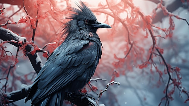 black raven HD wallpaper photographic image