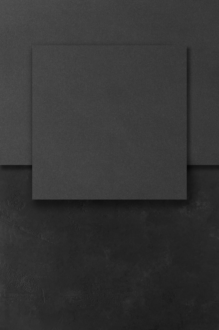 Photo black rectangular mockups on a dark concrete background design elements or portfolio copy space