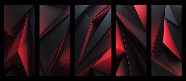 A black and red background with a black background and a red triangle.