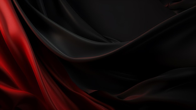 A black and red fabric with the word silk on it