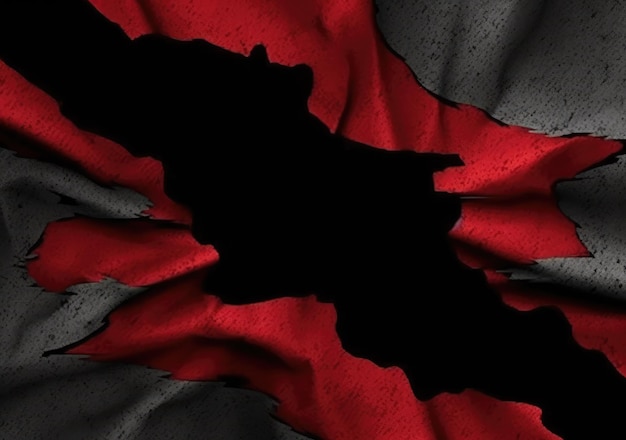 Una bandiera nera e rossa con sopra la parola pipistrello