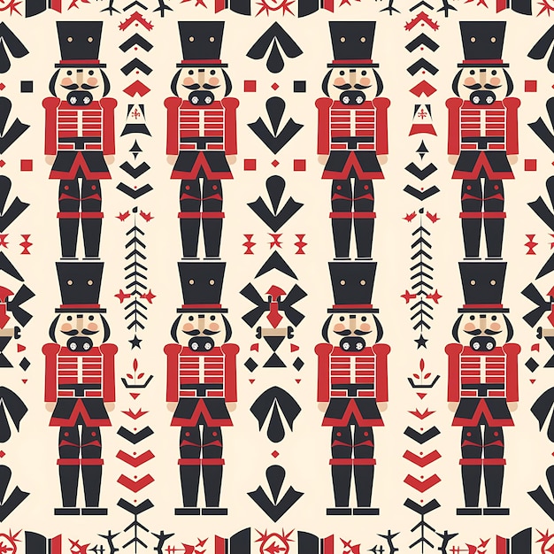 a black and red pattern with a black and red cat on it