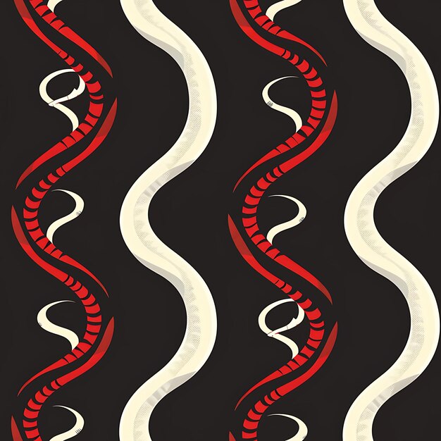 Photo a black and red picture of a snake with a red stripe