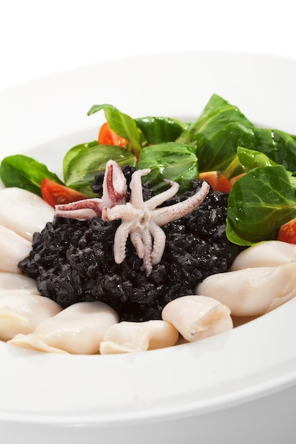 Photo black risotto