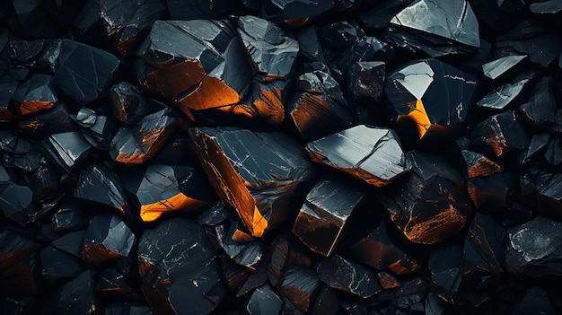 Black rocks wallpaper Generative Ai