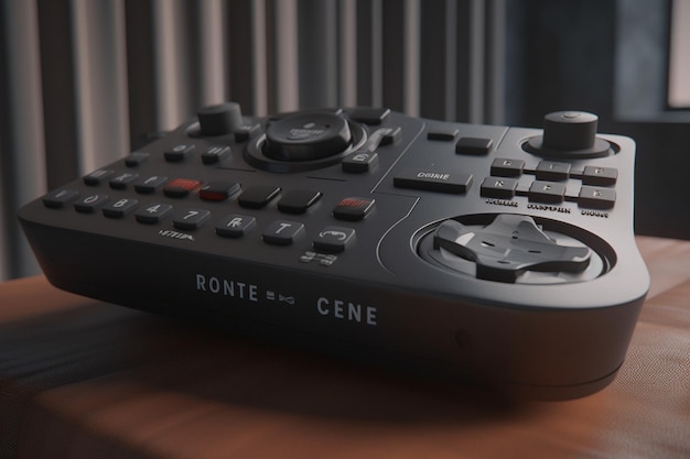 cente라는 단어가 있는 검은색 론 장치.
