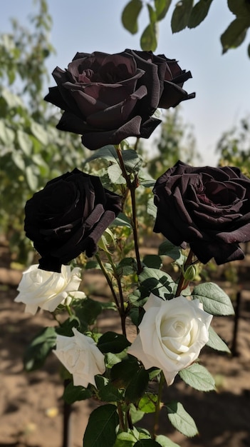 Black roses are a symbol of love and death.