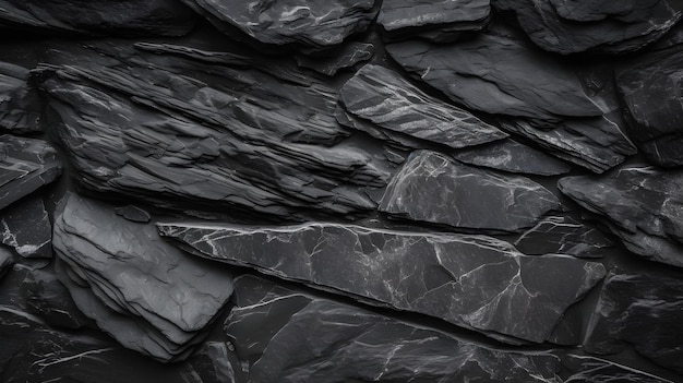 Black rough Gray Stone Texture