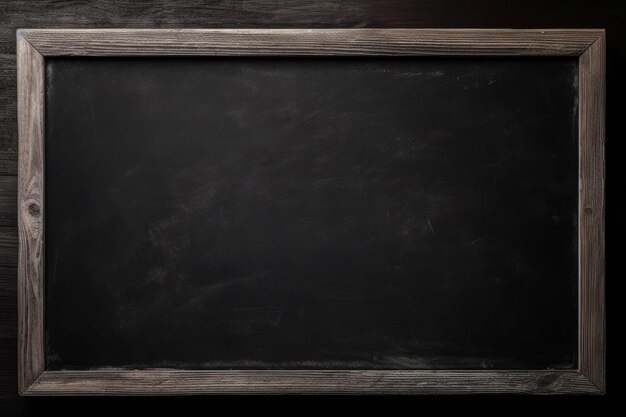 Black rustic blank chalkboard background generative ai