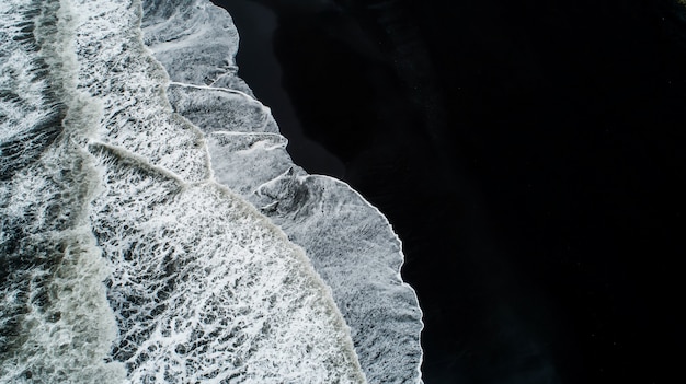 The black sand beach in Iceland