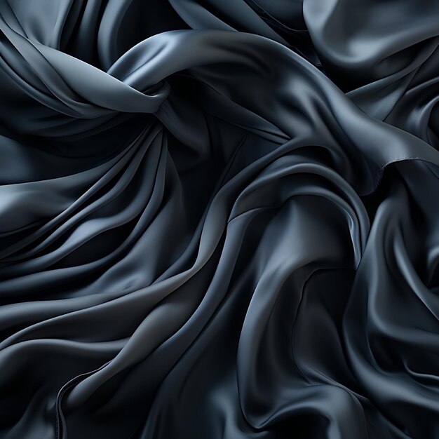 Photo black satin texture transparent silk