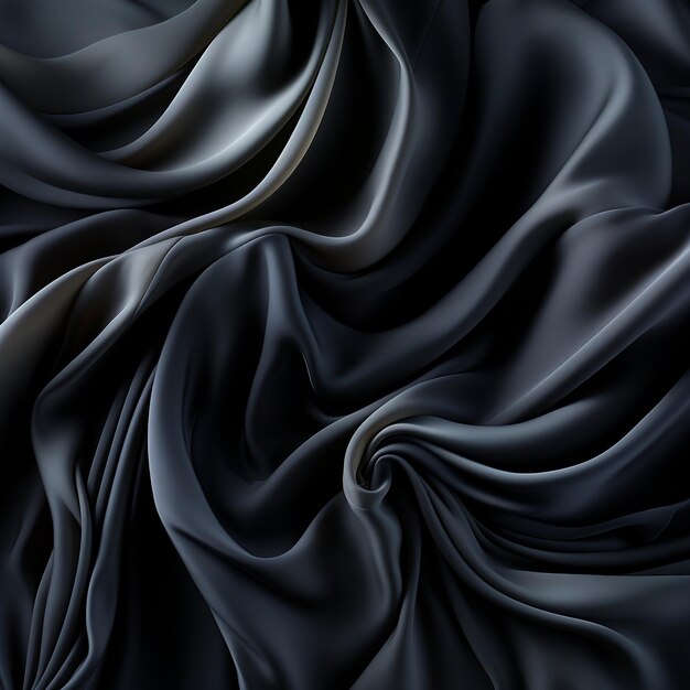 Photo black satin texture transparent silk