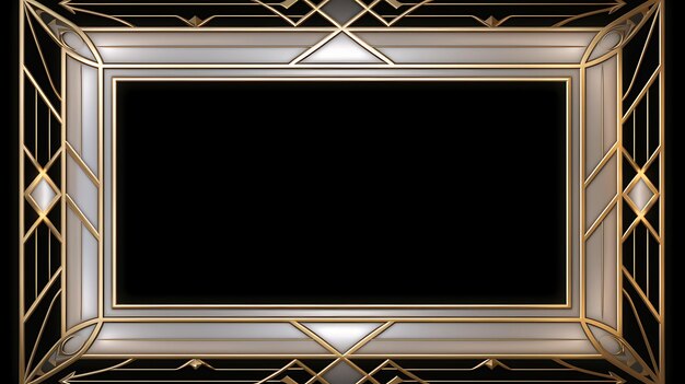 Photo a black screen with gold and black diamonds on it