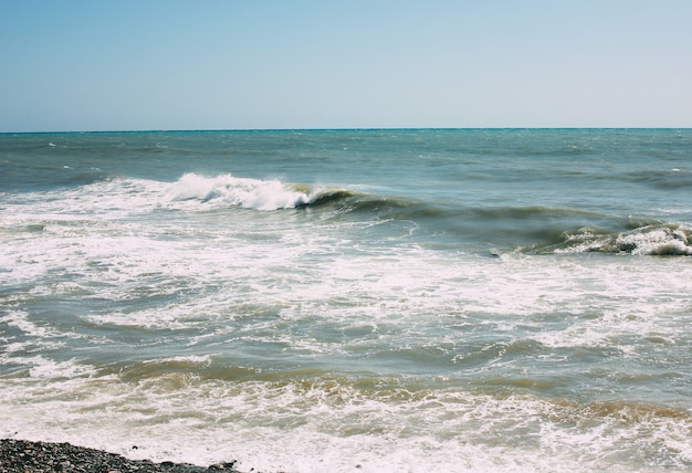 Black sea during storm