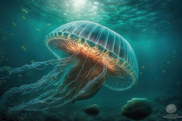 Black Sea wildlife Aurita Aurelia moon jelly moon jellyfish common jellyfish or saucer jelly